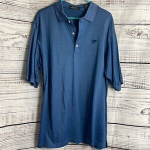 Carnoustie Polo Mens size XL short sleeve shirt golf Blue Cotton performance‎